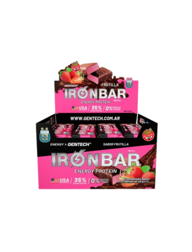 Barra Iron Bar (Chocolate, Frutilla, Banana, Menta Granizada) (Gentech)