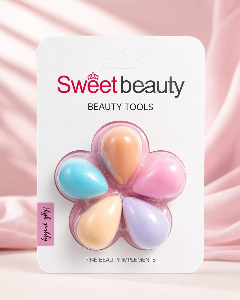 Mini Esponjas de Maquillaje Surtidas 5 PCS
