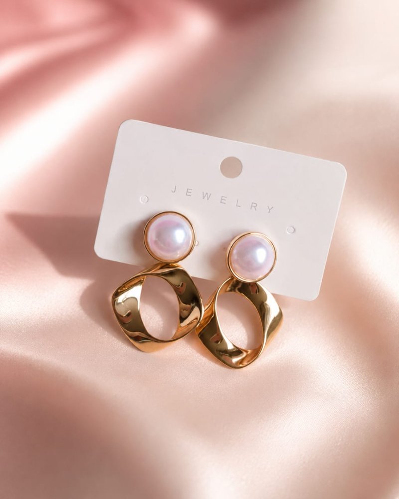 Aretes Perlas Aro Dorado
