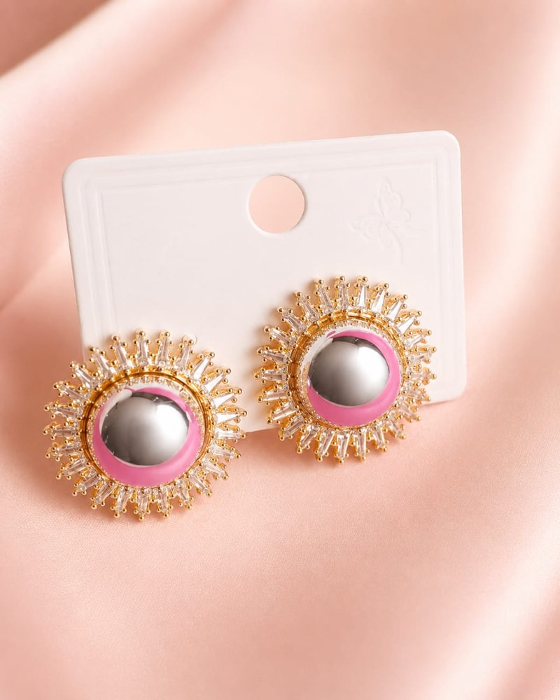 Aretes Tipo Sol Dorado