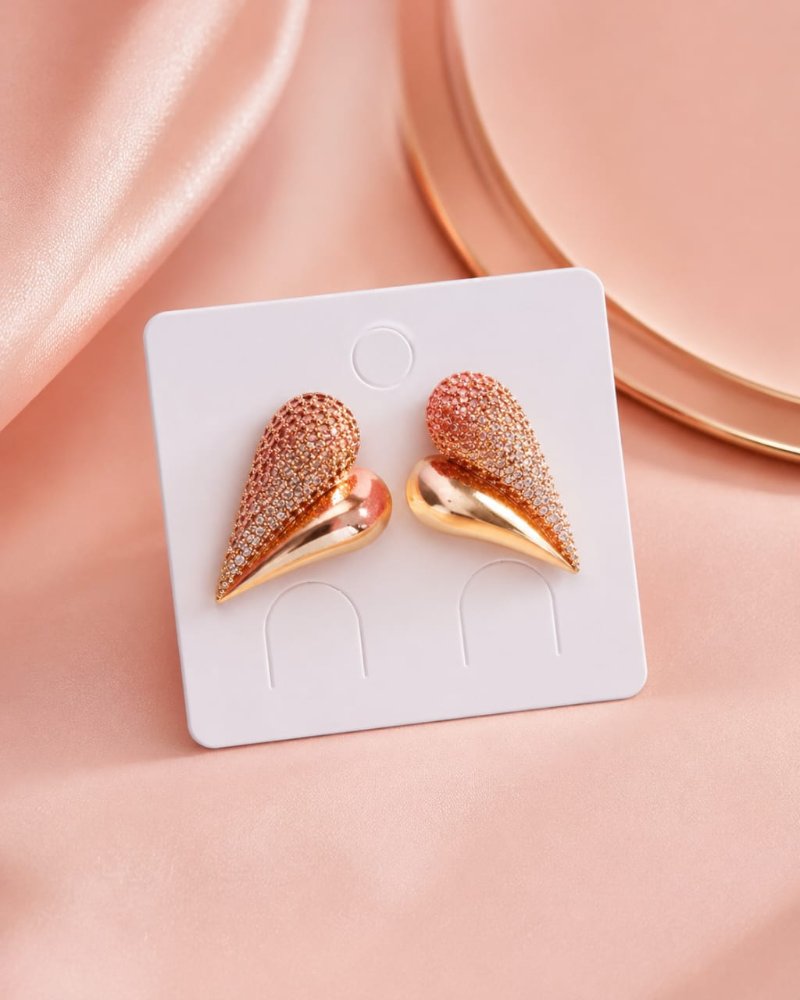 aretes Corazón Dorado