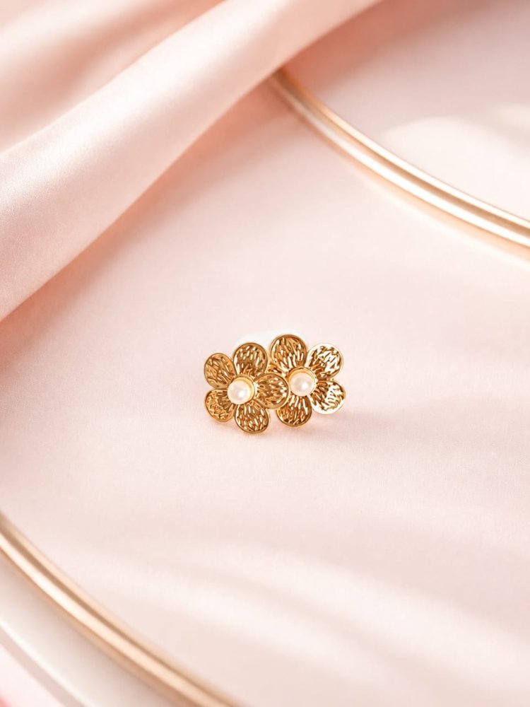 Aretes Flor Acero