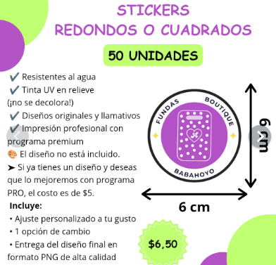 Stickers 6x6 cm