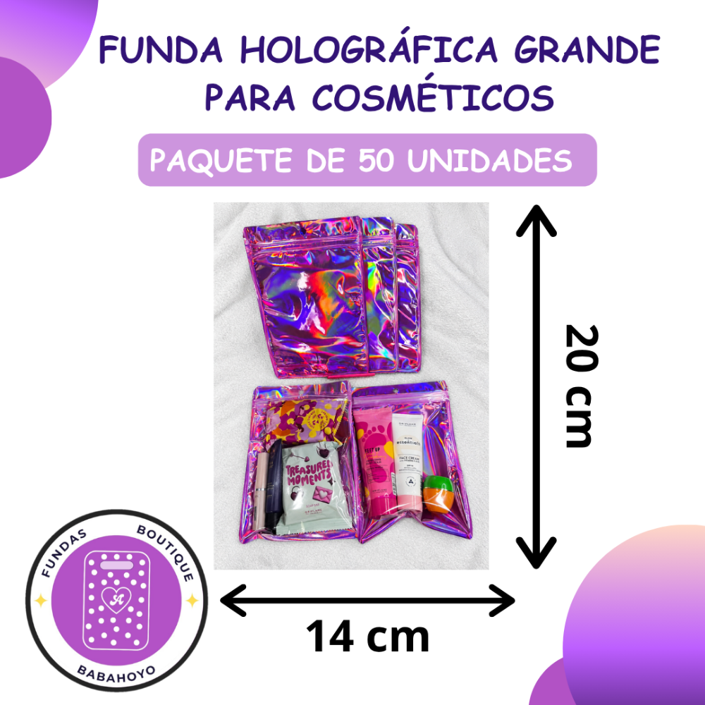 Grande Holográfica Fucsia