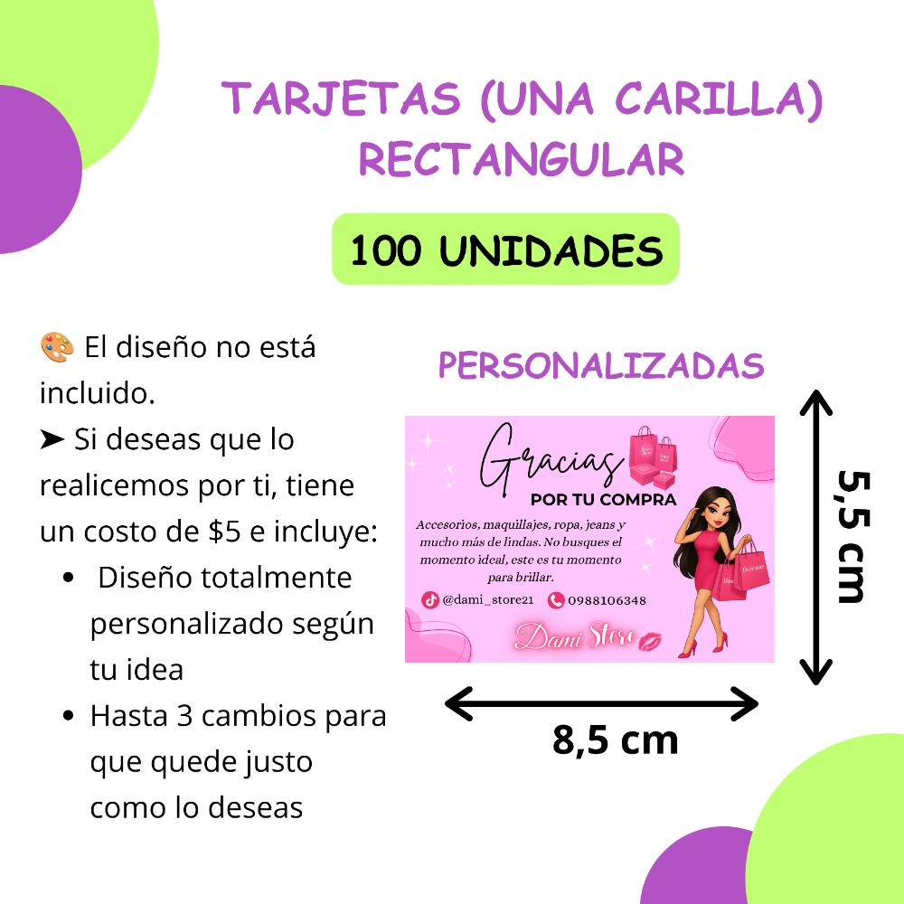 Tarjetas Personalizadas_100u