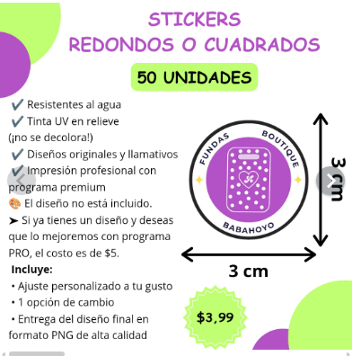 Stickers 3x3 cm