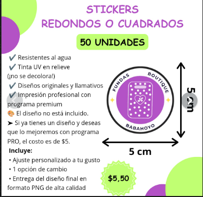 Stickers 5x5 cm