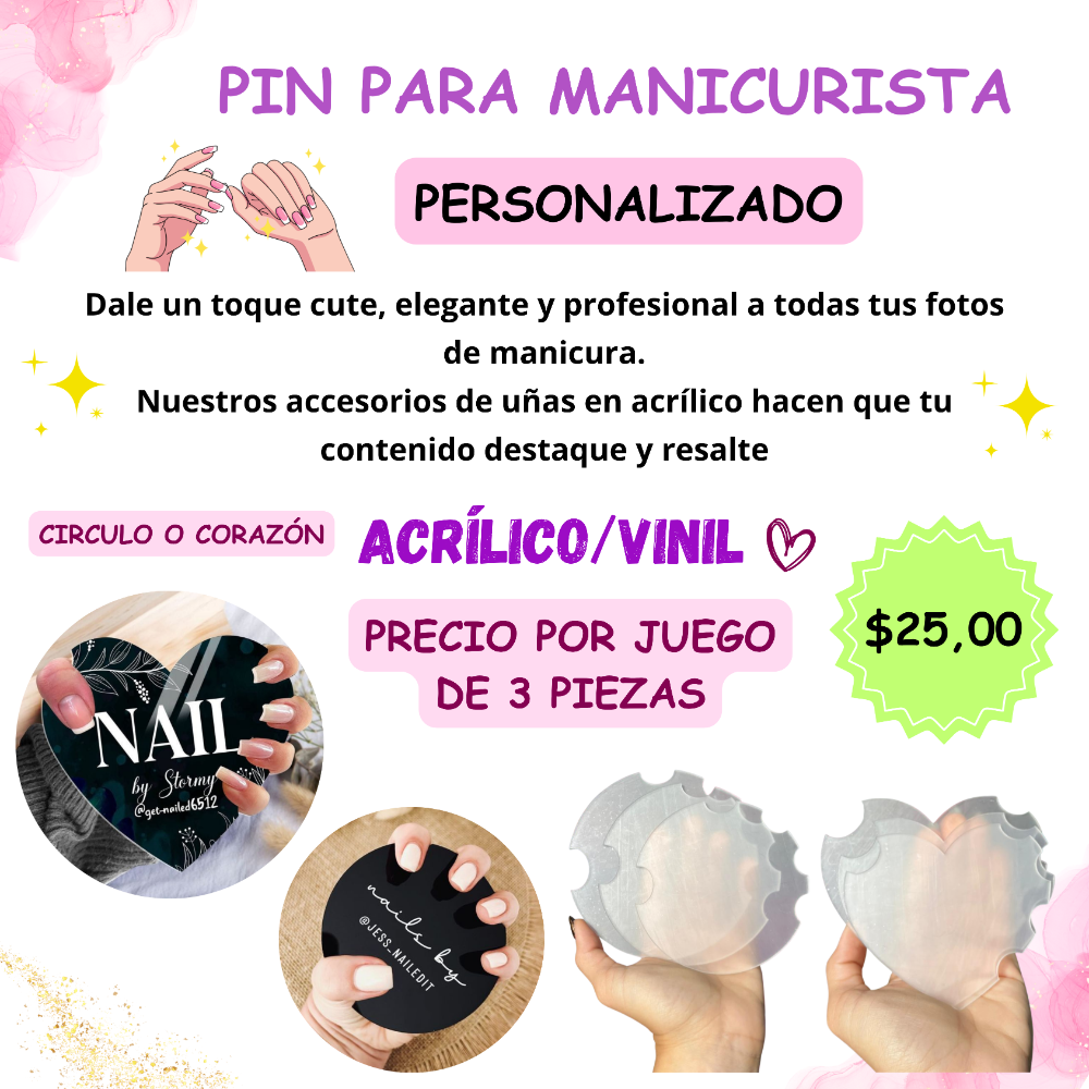 Pin Manicurista(Vinil-3 piezas)
