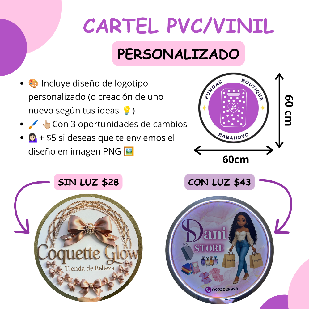Cartel PVC/VINIL 60.CM