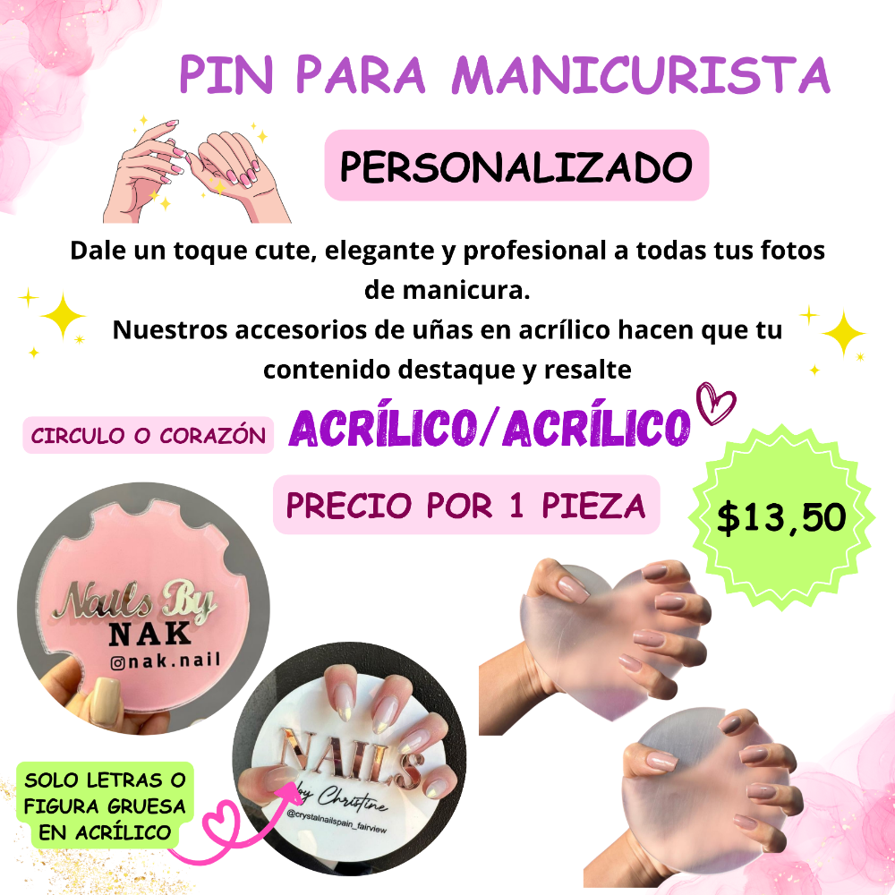 Pin Manicurista (Acrílico-1 pieza)