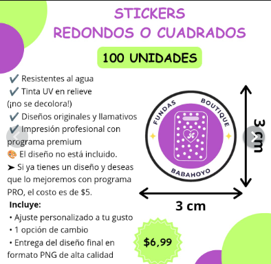 Stickers 3x3 cm_100u