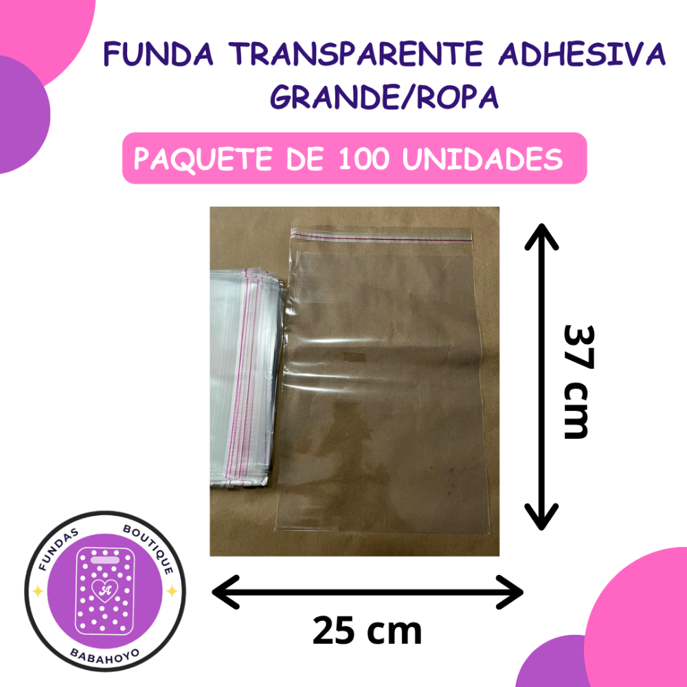 Transparente Adhesiva/Grande Ropa