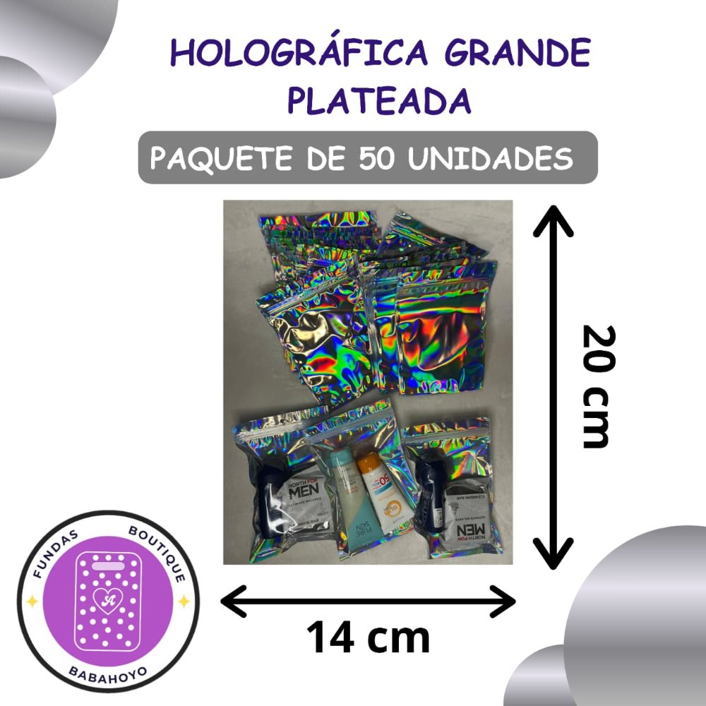 Holográfica Grande/Plateado