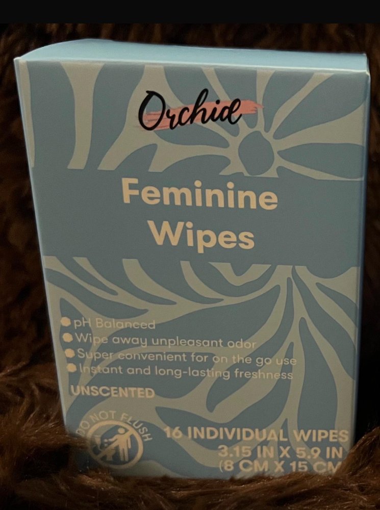 Orchid Unscented Feminine Wipes 16ct