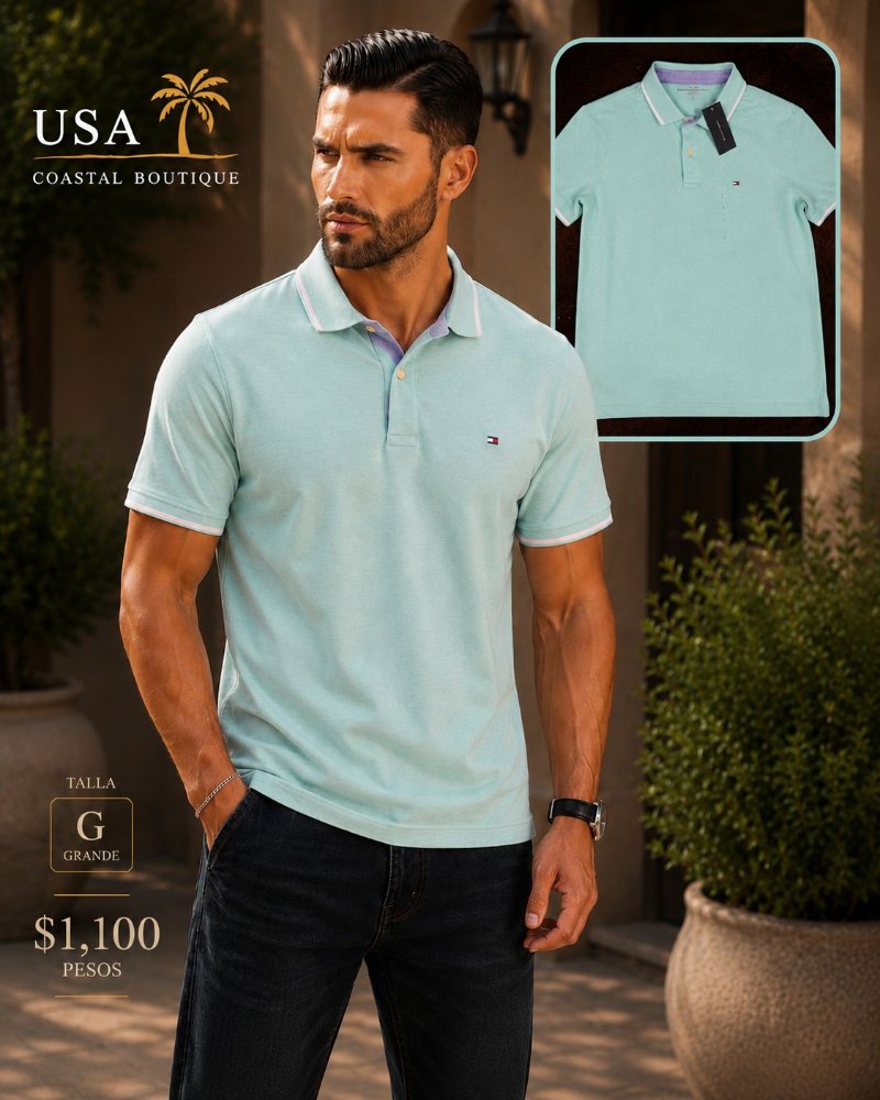 Playera Polo Tommy Verde