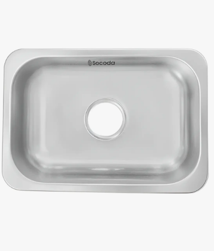 Socoda lavaplatos sencillo plateado 50x 35