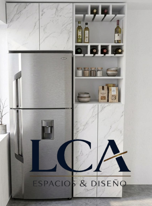 Alacena con mueble de nevera
