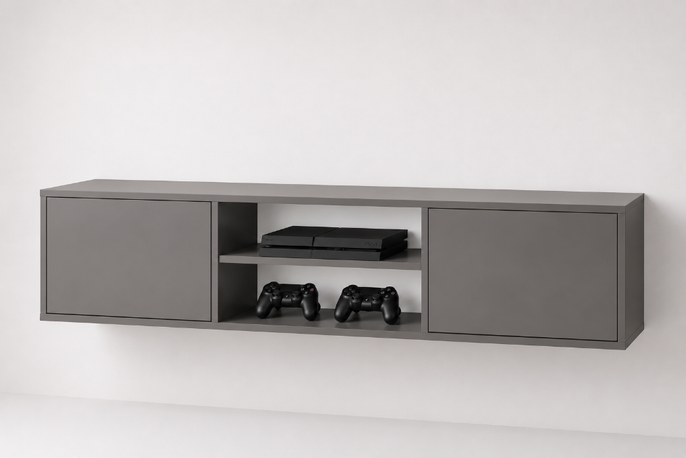 MUEBLE DE TV FABRICADO EN MELAMINA RH DURATEX DE 1.20 METROS