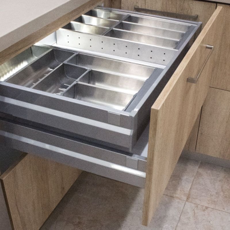 CUBIERTERO SPAR EN ACERO INOX 6 ESPACIOS P47CM X A28CMX H6.5CM