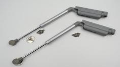 FORZA-Brazo Gas puerta elevable, fuerza y cierre suave graduable de 60N a 120N. Sistema parada multiposicion. Gris