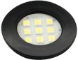 FORZA-Bala Circular empotrar Caja 42mm(9ledsx0,5Watts).Consumo 2Watts,Angulo de apertura120º.Flujo luminoso Blanco Frio,Blancocalido,Disponible en color:Negro,AluminioyBlancoConexión directaa110V.