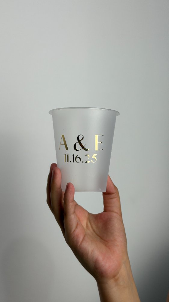 Vasos de plástico esmeralizados transparantes | Personalizados