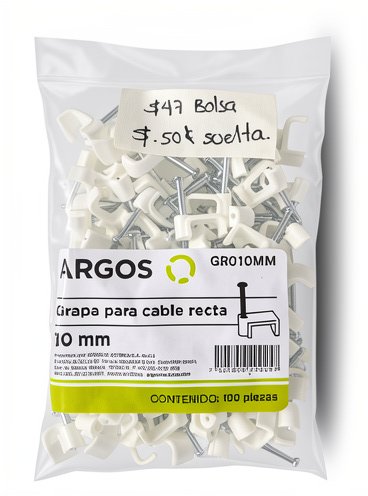 BOLSA 100 GRAPA PARA CABLE RECTA 10MM