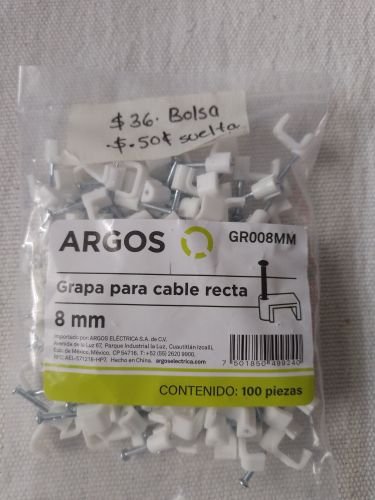 BOLSA 100, GRAPA PARA CABLE RECTA 8MM