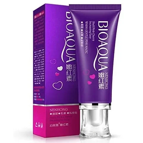 Bioaqua Aclarante Íntimo Natural Crema Pink Aclara Zonas Oscuras en la Piel Axila Codos Rodillas Areola Tratamiento Efectivo