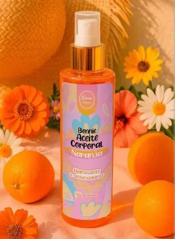 Aceite Corporal: Naranja, Coco, Chocolate, Almendras y Zanahoria