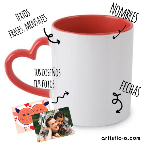 Tazas asa de corazon