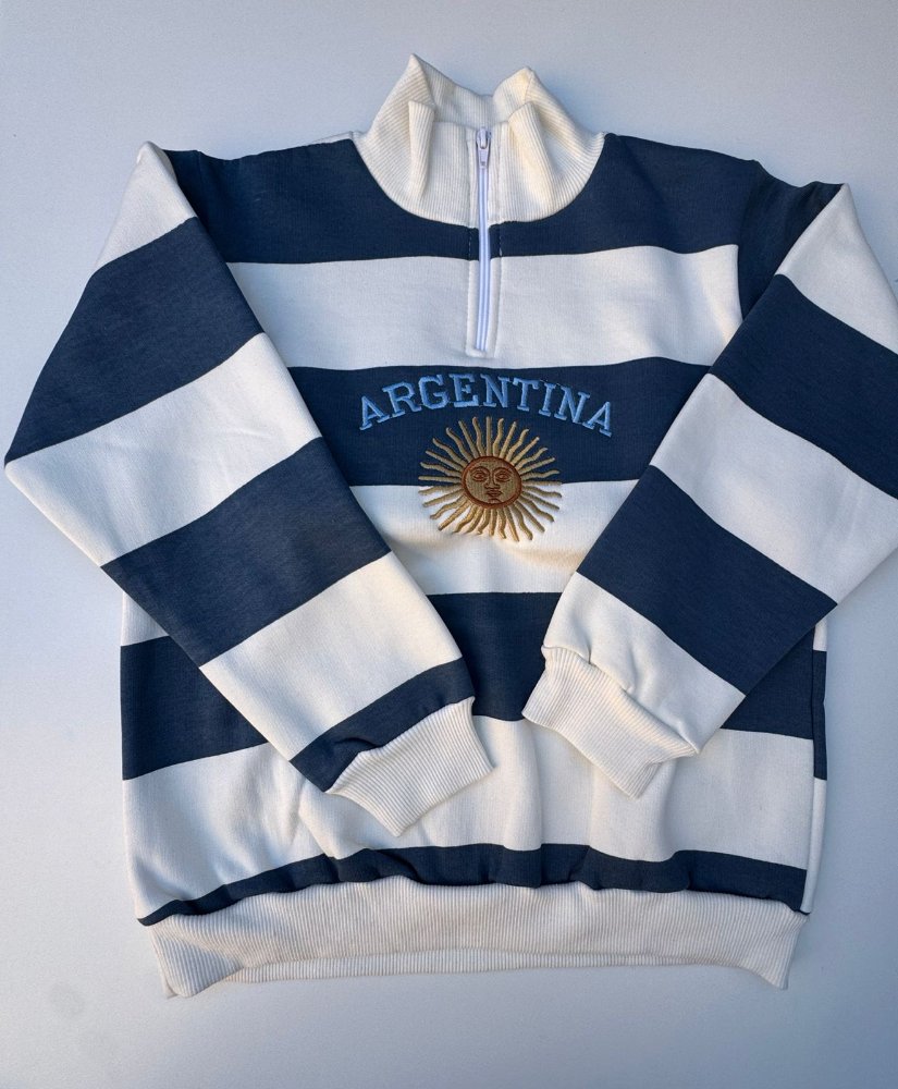 BUZO ARGENTINA AZUL CIERRE T12