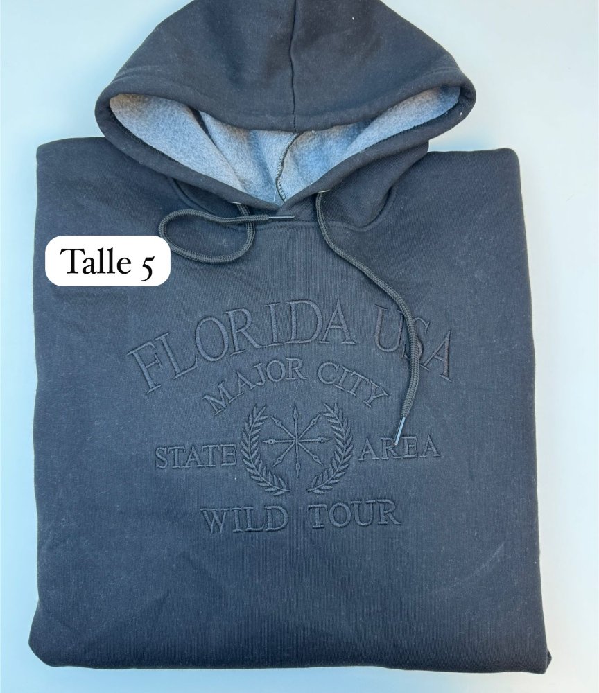 BUZO FLORIDA NEGRO T 5
