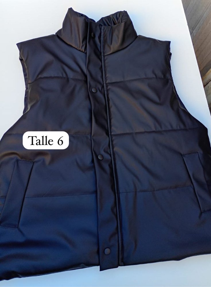 Chaleco negros cuerina
