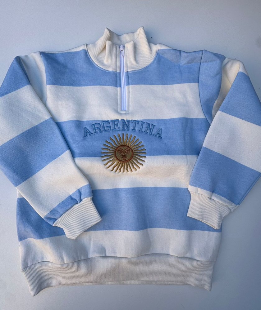 BUZO ARGENTINA CELESTE CIERRE T8