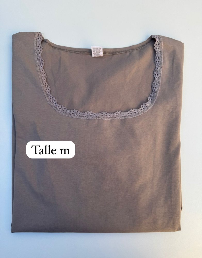 CAMISETA DAMA C/PUNTILLA T6