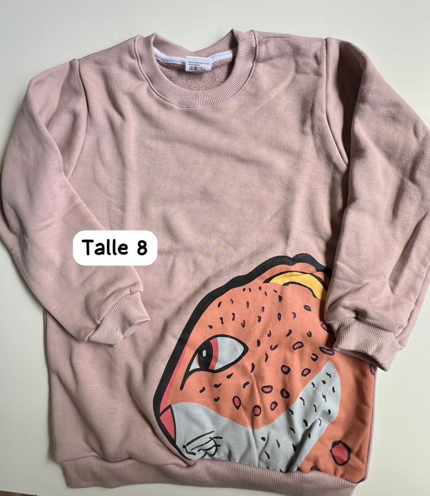 BUZO LEOPARDO ROSA CHIRIN T 8
