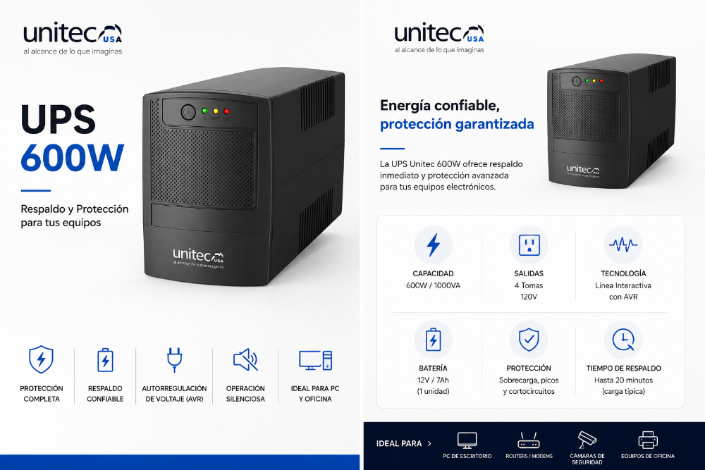 Ups interactiva 600w