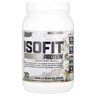 IsoFit Protein, Vanilla Bean Ice Cream, 2.14 lbs (969 g) Nutrex