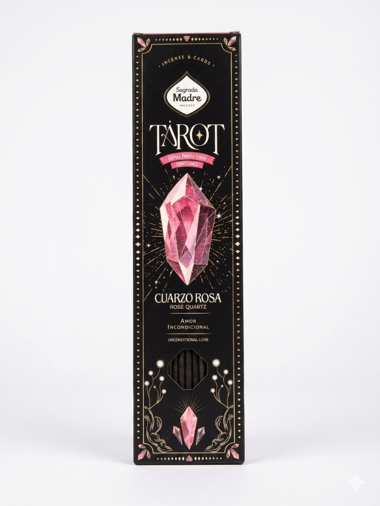 Sahumerio Tarot Gemas Cuarzo Rosa