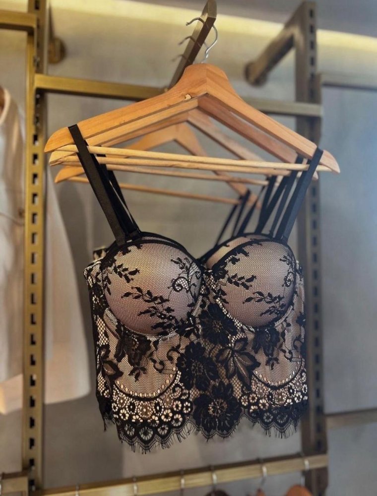 A02 CORSET AM ENCAJE CAFE