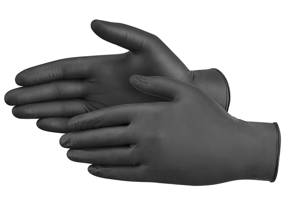 GUANTES DESECHALBLES DE NITRILO NEGROS PZA