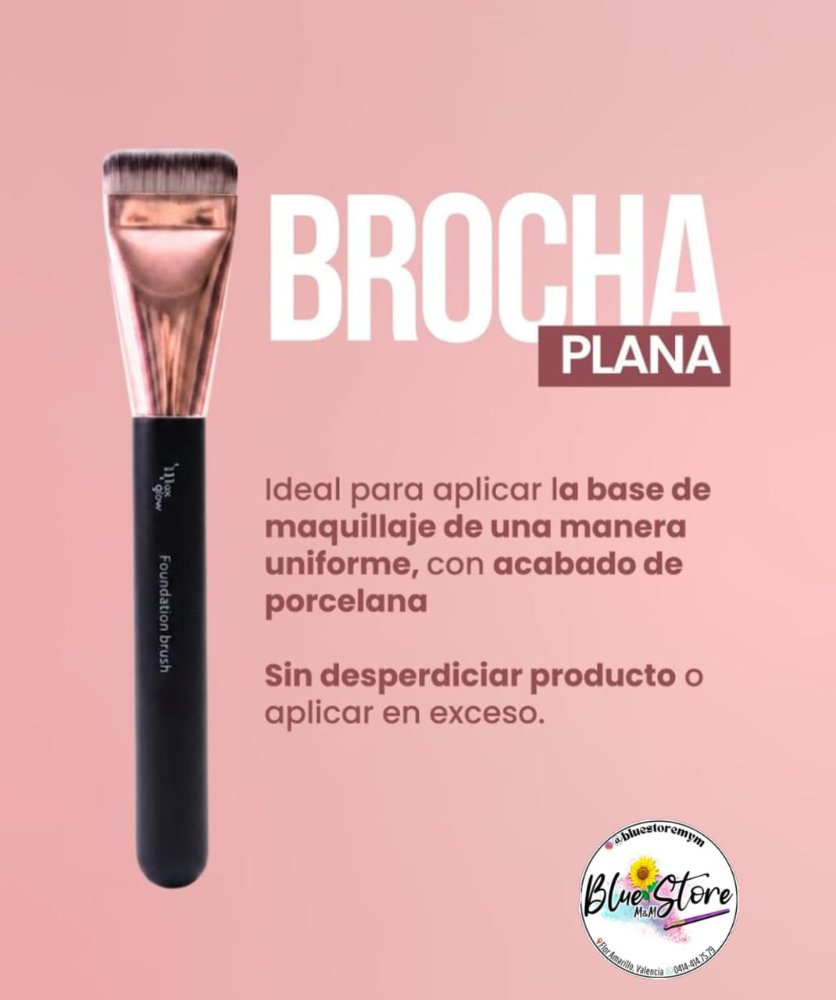 Brocha Plana para Base Maxglow