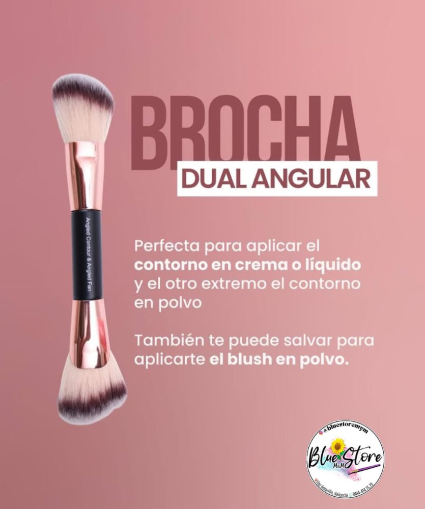 Brocha Doble Angular Maxglow