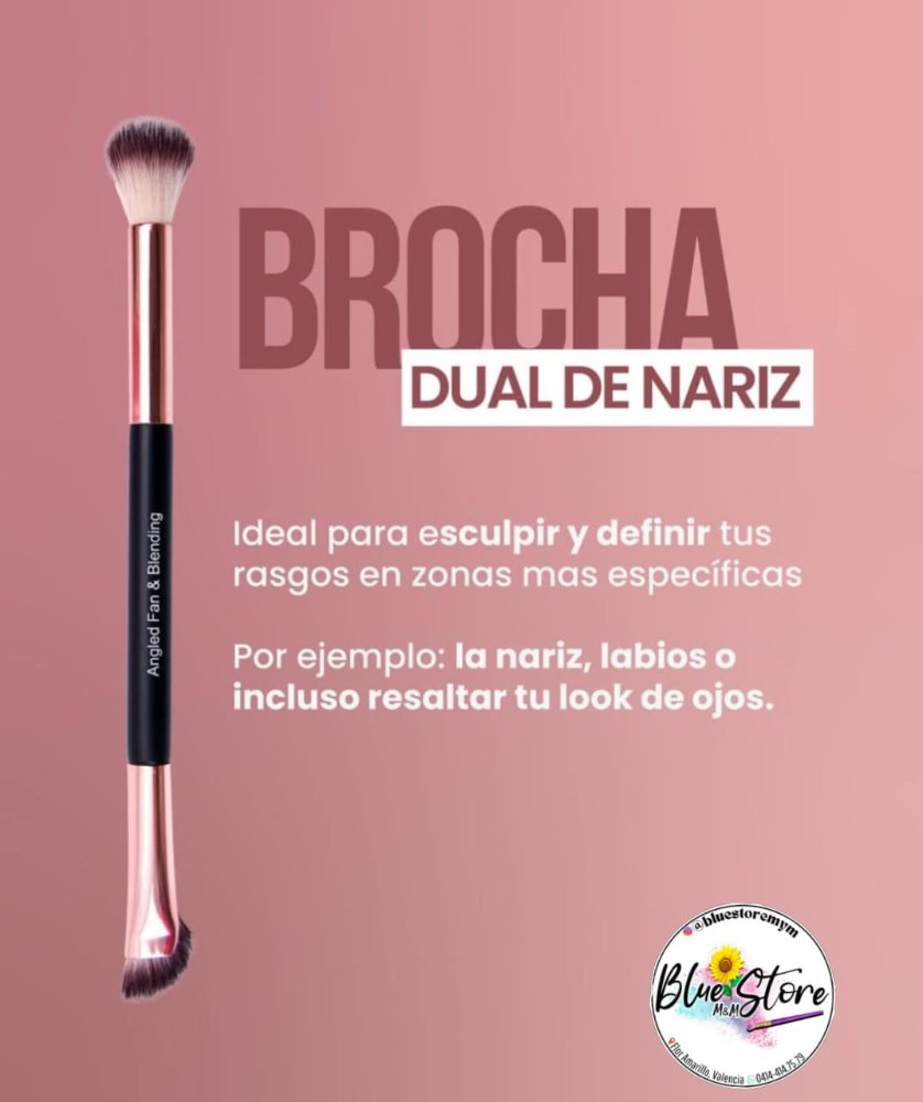 Brocha Doble Abanico+Difuminado Maxglow