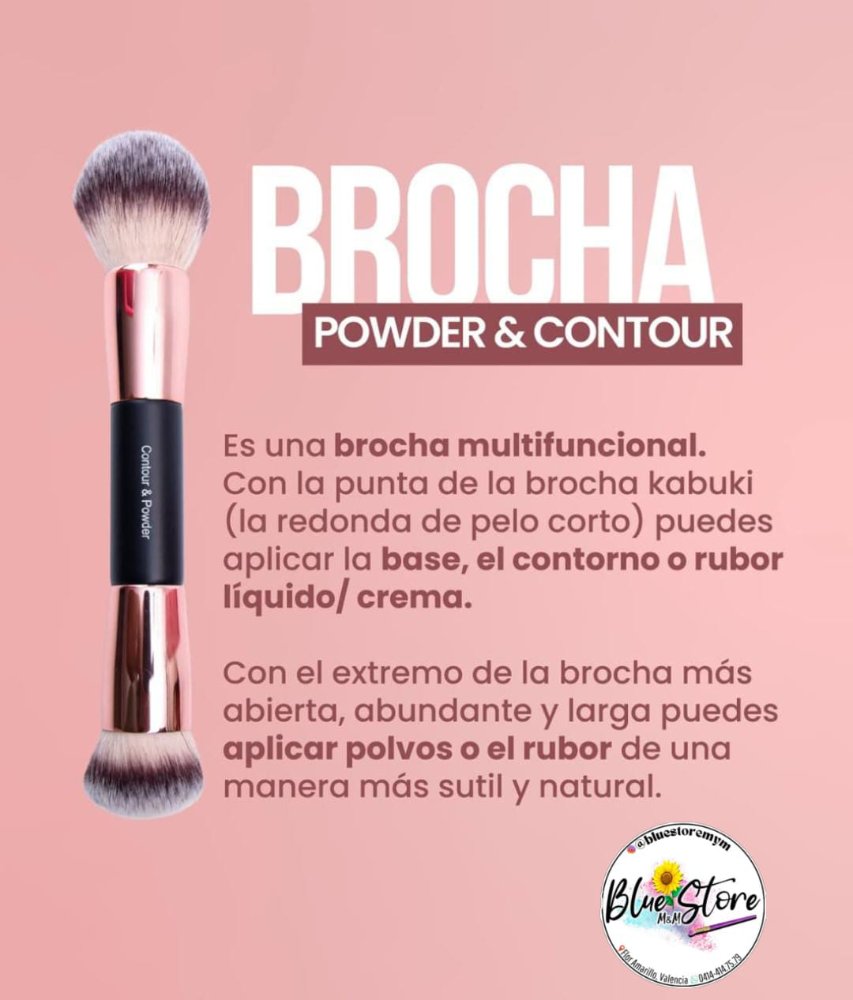 Brocha Doble Contour+Powder Maxglow