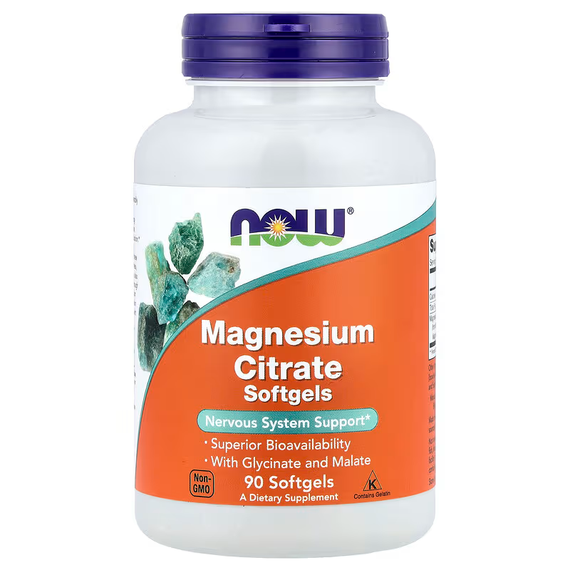 NOW MAGNESIUM CITRATE 90 GELS
