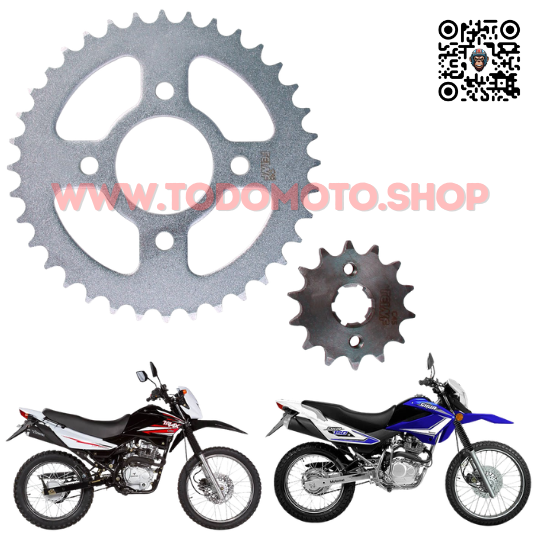 CORONA Y PIÑON - SKUA 150/ ZR 150/ SAHEL 150/ TRIAX 150/ COLT 200 (TRANSMISION)
