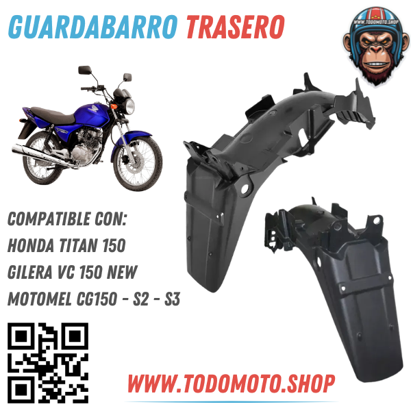 GUARDABARRO TRASERO TITAN 150/ VC 150/ S2/ S3