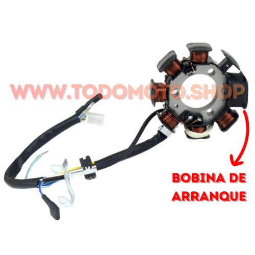 ESTATOR 7 CAMPOS - CON SALIDA DE ARRANQUE - XLR 125/ CG 125/ TODAY